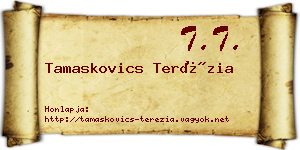 Tamaskovics Terézia névjegykártya