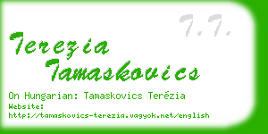 terezia tamaskovics business card