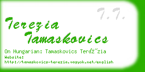 terezia tamaskovics business card